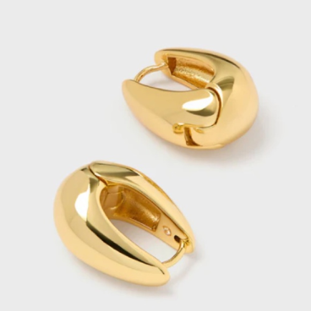 Tuckernuck Mini Gold Drop Hoop Earrings